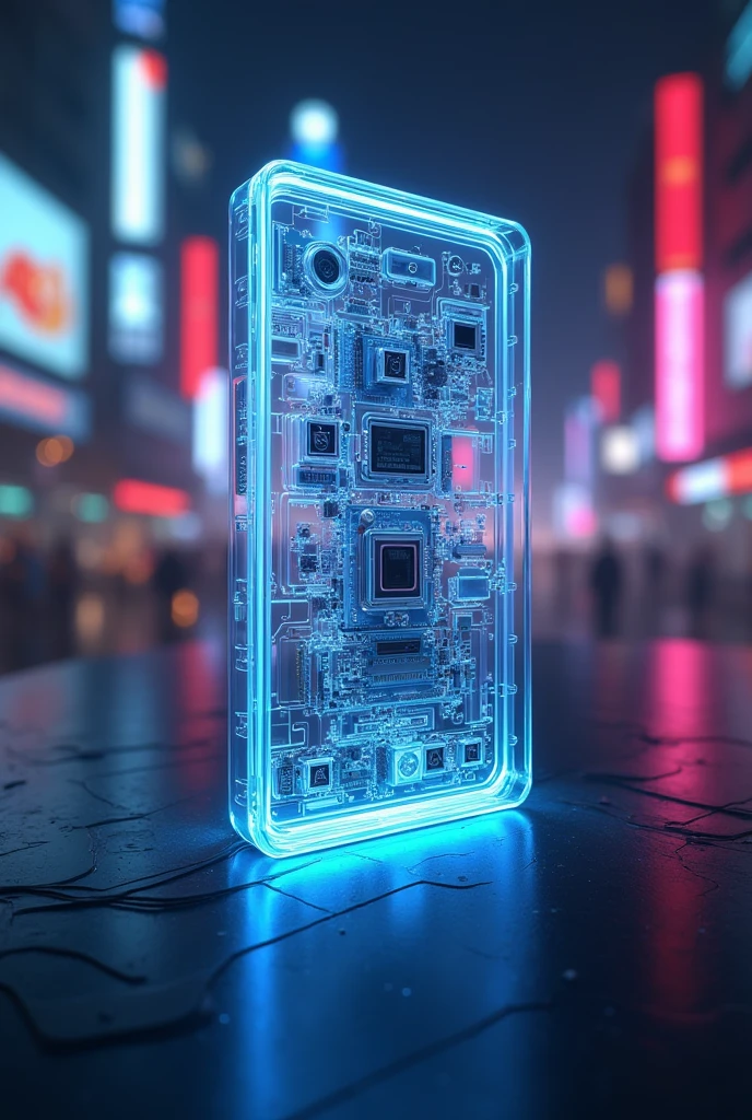 Cell phone with transparent screen