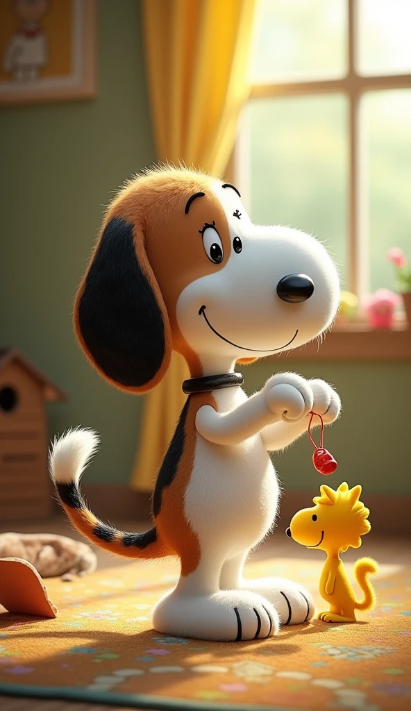(ultra detailed), Snoopy and cat fusion