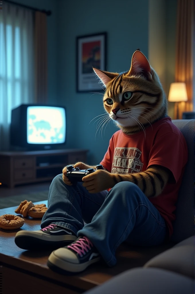 Cat playing gta 5