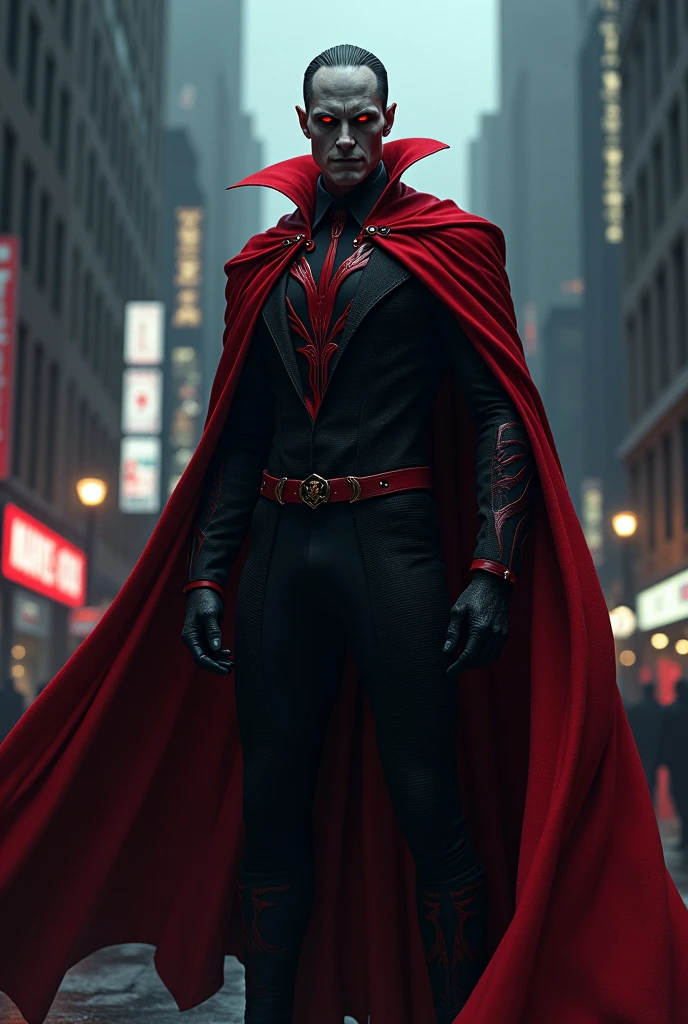 Create Dracula with the Daredevil hero's outfit
