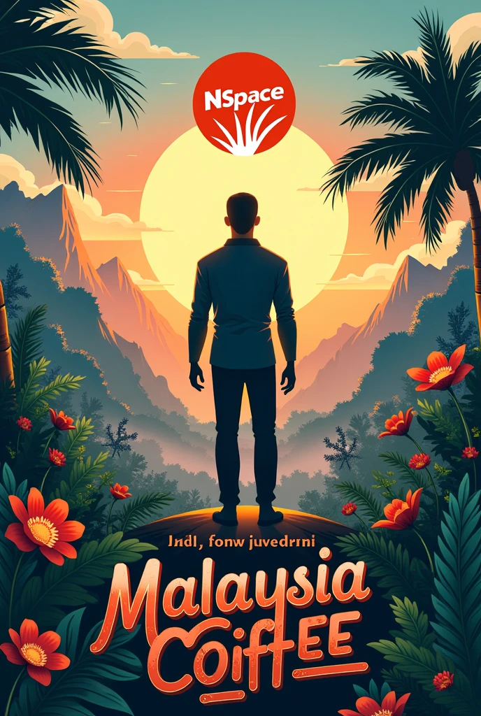 Make a poster for Malaysia Merdeka with n space coffee