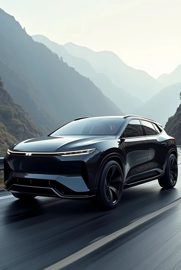 Make a suv car model having best airodinemic look in z black. And different from another