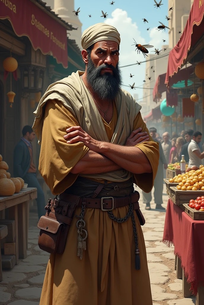 The merchant was unhappy about the flies.