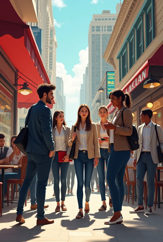 Picture of students asking for interviews at restaurants