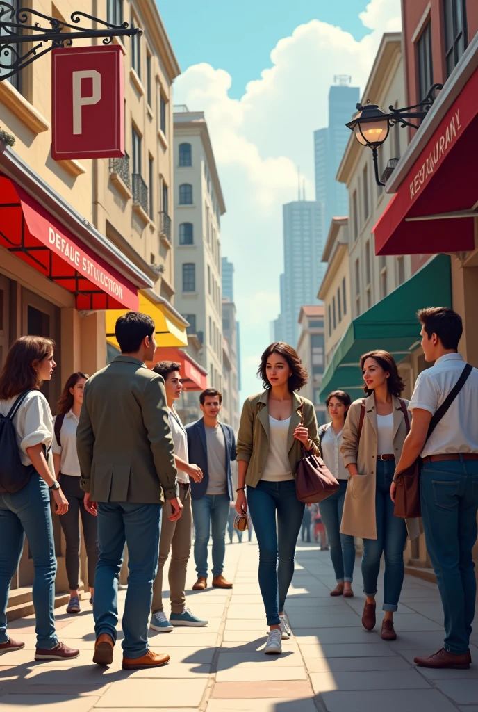 Picture of students asking for interviews at restaurants