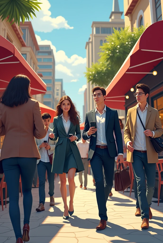 Picture of students asking for interviews at restaurants