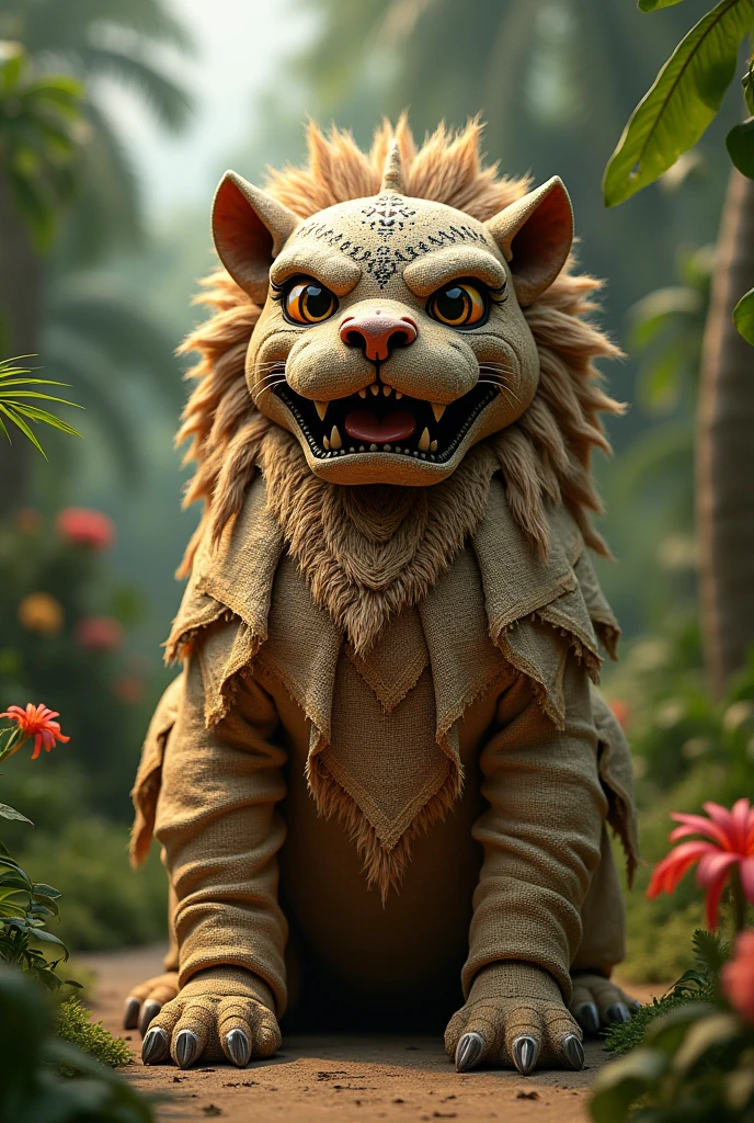 Barong made of sack of rice