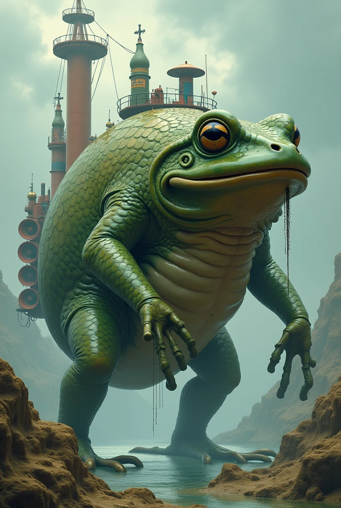 Frog and ship mixup to make a new creature