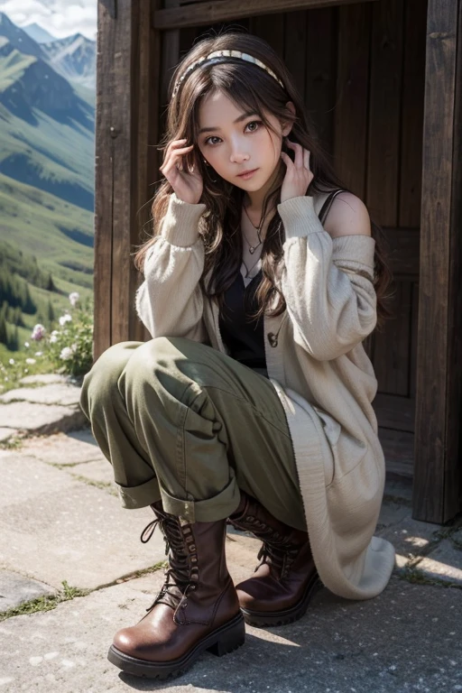 Big Tits,Big Ass,
Jacket:
• Tunics made from natural materials: Made from natural linen and cotton、Wearing a long tunic。The color is brown, reminiscent of earth and wood.、Dark Green、Or dark grey etc.。For the tunic、Embroidered with traditional mountain people patterns、The cuffs and collar are especially decorated.。
• Shoulder cloak: A shoulder cloak made of wool or animal fur that can be worn at night or when it's cold.。The cloak is excellent for keeping out the cold.、Designed to be short for ease of movement。
• Bottoms:
• Sturdy trousers: To go up and down the mountain、Wear sturdy linen or wool trousers。The trousers are tapered towards the hem、Designed to fit your feet。The knees are reinforced、Emphasis on mobility and durability。
• Feet: At your feet、Wear sturdy leather lace-up boots。The boots are waterproof、It is designed to withstand the harsh environments of mountainous regions.。
•accessory:
• Belts and pouches: A wide leather belt is fastened around the waist.、Multiple pouches attached。The pouch contains herbs and simple tools.、You can carry everything you need for life in the mountains.。
• Headband: Wear a headband woven with vines and flowers.。The headband is、Symbolizing a connection with nature、Showing that her life is rooted in nature。
•necklace: Stones and bones found in the mountains、Wear a simple necklace made from nuts around your neck.。This is the mountain god々It is also an ornament that expresses prayers and gratitude to。
Makeup • Skin: Gives skin a healthy bronze tone, like a sun-kissed complexion。Light shading to emphasize the bone structure、Expressing strength and the resilience of living in nature。
• Eyes: Use brown or olive green eyeshadow around the eyes.、Create an atmosphere that blends in with the natural surroundings of the mountains。Eyeliner is subtle、The eyelashes are given a natural curl for a natural look.。
• Eyebrow: Eyebrows are well-formed、Gives natural thickness and arch。The color is dark brown、Match with your hair color。
• Lips: For lips, use a natural beige or nude pink lip balm、So as not to stand out too much。Gives a natural shine、It also helps prevent dryness。
• Cheeks: Use blush sparingly、Add a touch of peach brown to your cheekbones、Gives a healthy complexion。