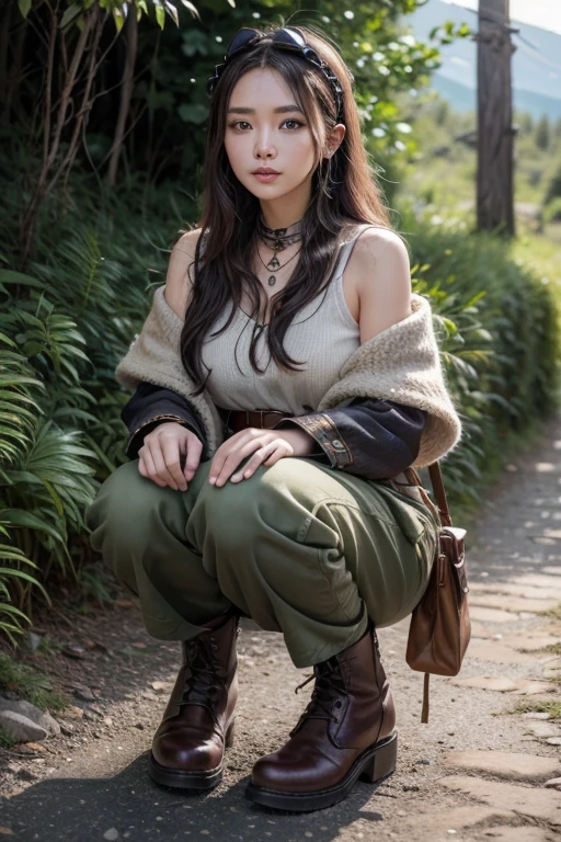 Big Tits,Big Ass,
Jacket:
• Tunics made from natural materials: Made from natural linen and cotton、Wearing a long tunic。The color is brown, reminiscent of earth and wood.、Dark Green、Or dark grey etc.。For the tunic、Embroidered with traditional mountain people patterns、The cuffs and collar are especially decorated.。
• Shoulder cloak: A shoulder cloak made of wool or animal fur that can be worn at night or when it's cold.。The cloak is excellent for keeping out the cold.、Designed to be short for ease of movement。
• Bottoms:
• Sturdy trousers: To go up and down the mountain、Wear sturdy linen or wool trousers。The trousers are tapered towards the hem、Designed to fit your feet。The knees are reinforced、Emphasis on mobility and durability。
• Feet: At your feet、Wear sturdy leather lace-up boots。The boots are waterproof、It is designed to withstand the harsh environments of mountainous regions.。
•accessory:
• Belts and pouches: A wide leather belt is fastened around the waist.、Multiple pouches attached。The pouch contains herbs and simple tools.、You can carry everything you need for life in the mountains.。
• Headband: Wear a headband woven with vines and flowers.。The headband is、Symbolizing a connection with nature、Showing that her life is rooted in nature。
•necklace: Stones and bones found in the mountains、Wear a simple necklace made from nuts around your neck.。This is the mountain god々It is also an ornament that expresses prayers and gratitude to。
Makeup • Skin: Gives skin a healthy bronze tone, like a sun-kissed complexion。Light shading to emphasize the bone structure、Expressing strength and the resilience of living in nature。
• Eyes: Use brown or olive green eyeshadow around the eyes.、Create an atmosphere that blends in with the natural surroundings of the mountains。Eyeliner is subtle、The eyelashes are given a natural curl for a natural look.。
• Eyebrow: Eyebrows are well-formed、Gives natural thickness and arch。The color is dark brown、Match with your hair color。
• Lips: For lips, use a natural beige or nude pink lip balm、So as not to stand out too much。Gives a natural shine、It also helps prevent dryness。
• Cheeks: Use blush sparingly、Add a touch of peach brown to your cheekbones、Gives a healthy complexion。
