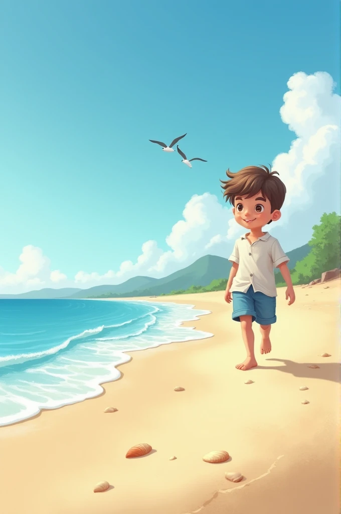 Beach with boy