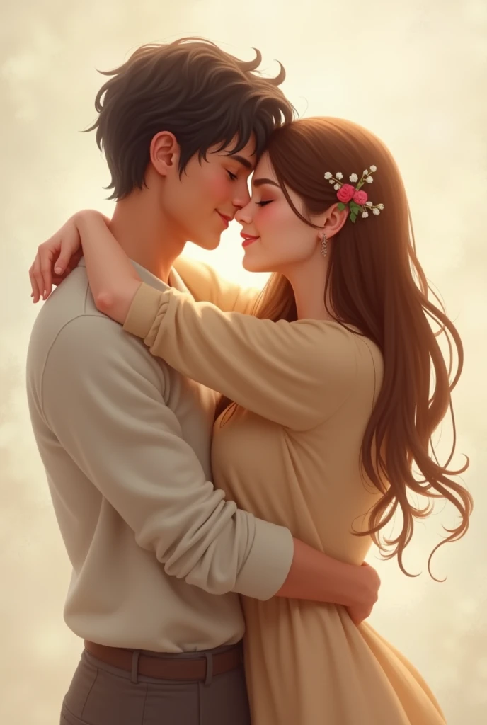 hugging each other