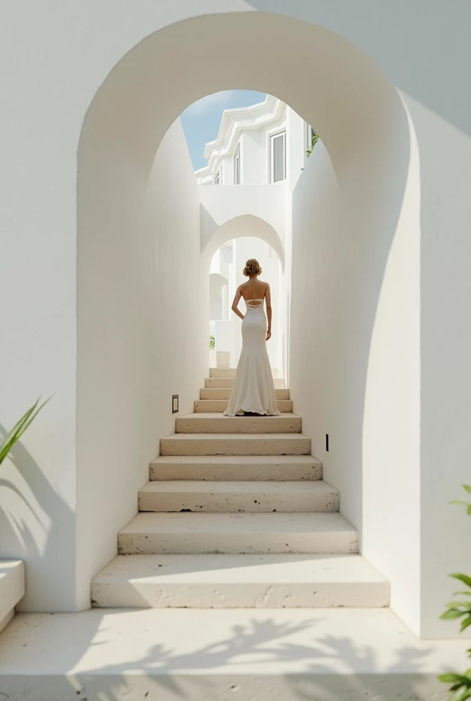 professional photograph of a ball villa,__perspective__, bold lines, hyper detailed, warm natural lighting, cinematic, film grain, laying , bali villa with tropical plants and palm trees in the background, cream stone stairs and cut out archs, (intricate details, masterpiece, best quality:1.4),hyper detailed, bright extensive palette, warm natural lighting, cinematic, film grain, depth of field, (intricate details, masterpiece, best quality:1.4), mesmerizing, dynamic, dramatic, sensual, voluptuous dynamic pose, highly detailed, bestRay tracing, light and shadow play, highly detailed,24mm photograph, film, bokeh, professional, 4k