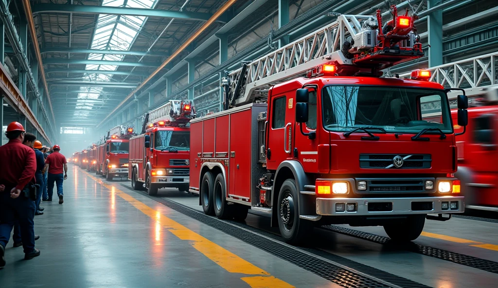 fire truck line production