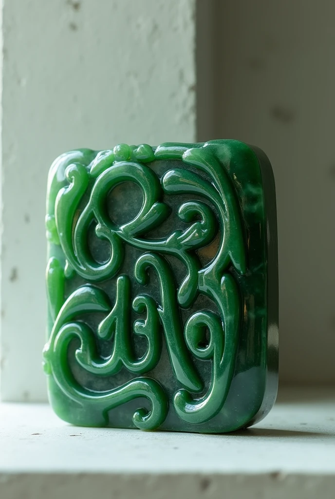 Jade with embossed lettering of Shankar