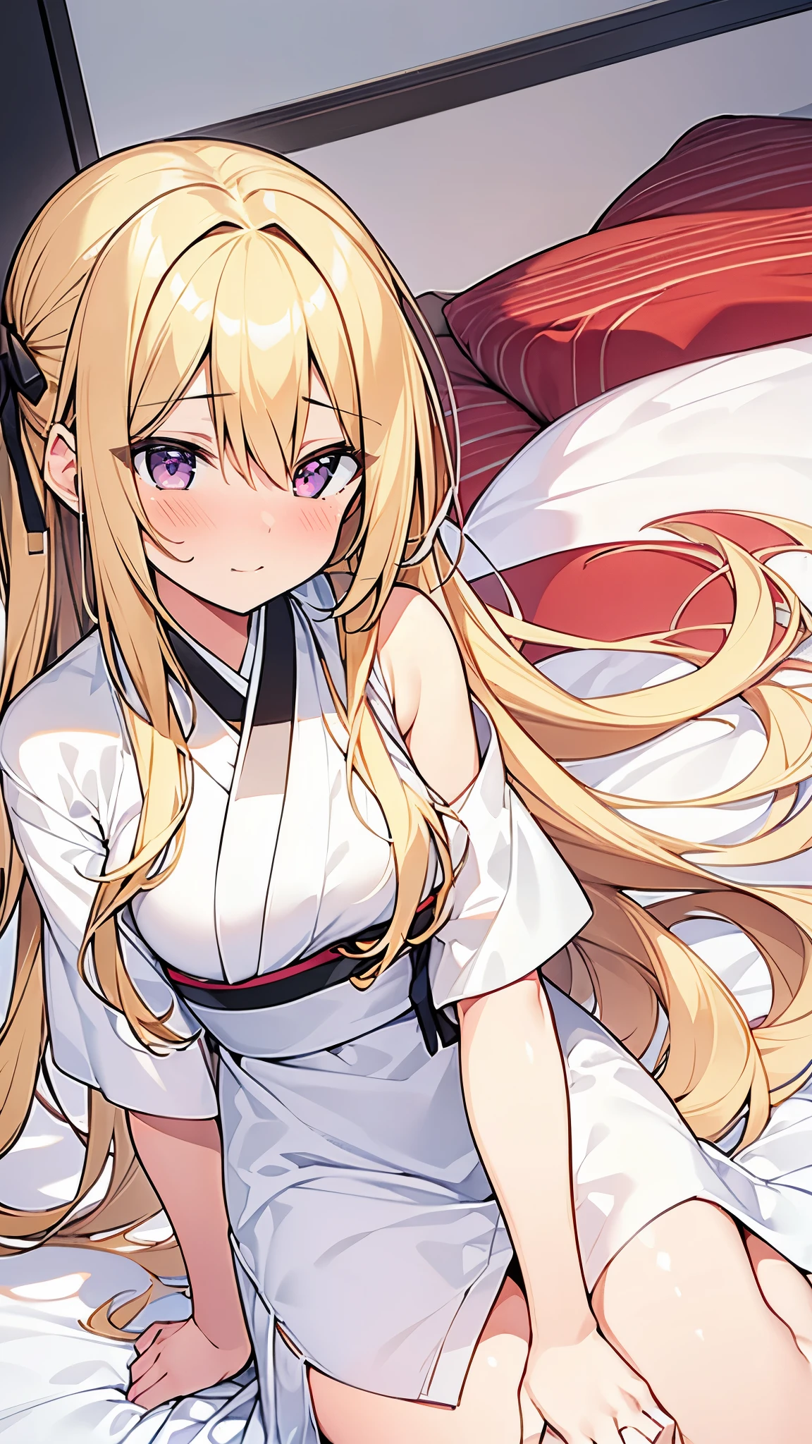 One girl, High resolution, Long Hair, Gaze, Blushing, D Cup,happiness/joy, masterpiece, high quality, Textured skin, Black Hair, Japanese, pretty girl,Slim figure,having sex,Right arm stretched out in front, Blonde