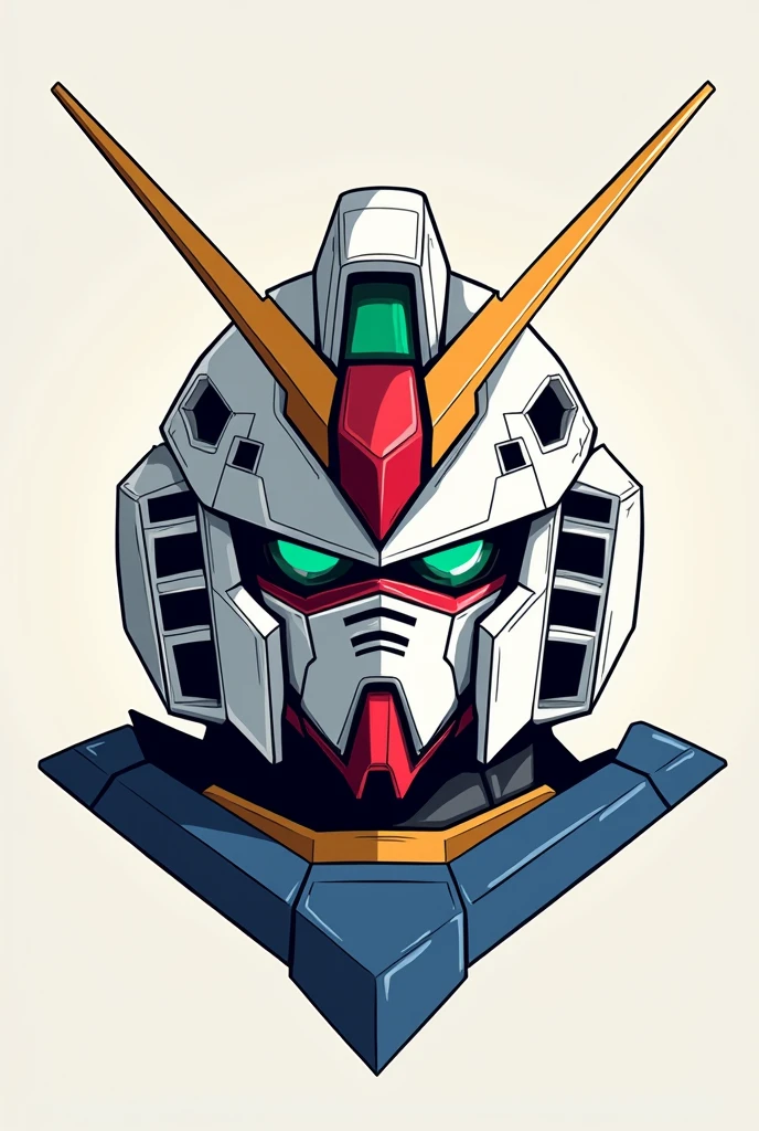 Gundam head vector design