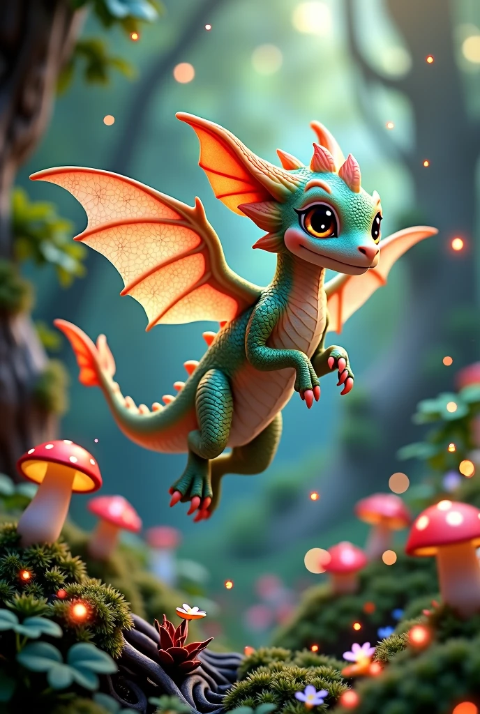 Small babi dragon as a faerie 