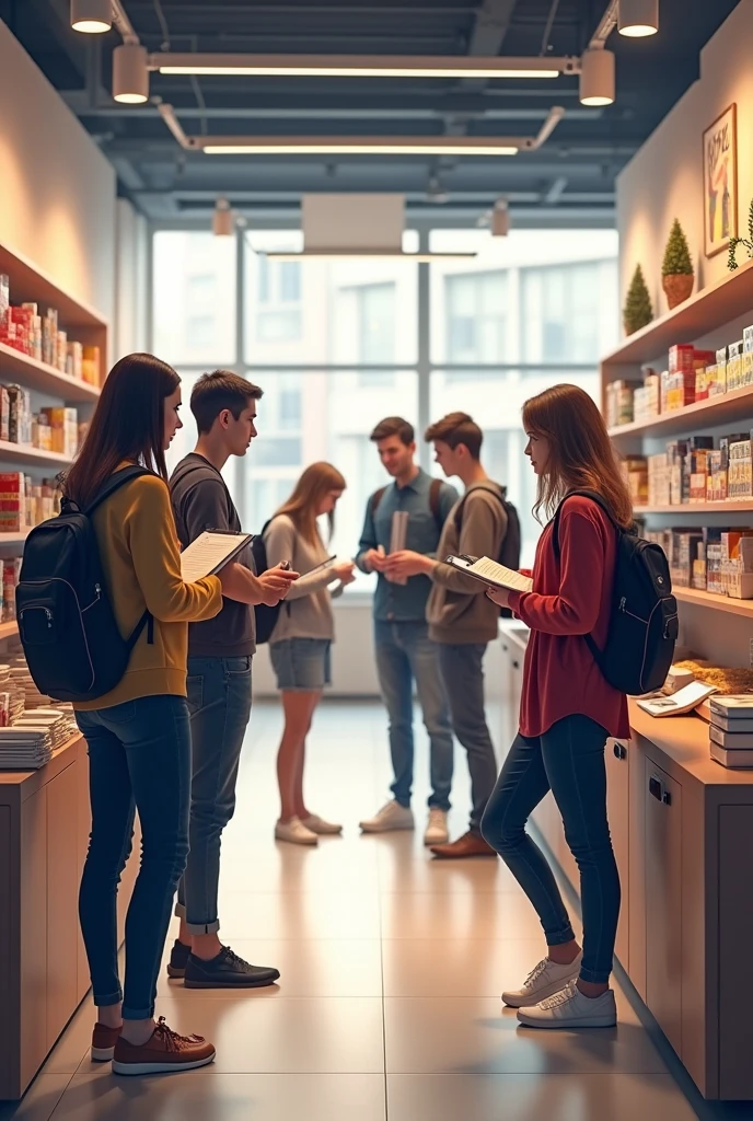 Students do a store evaluation.