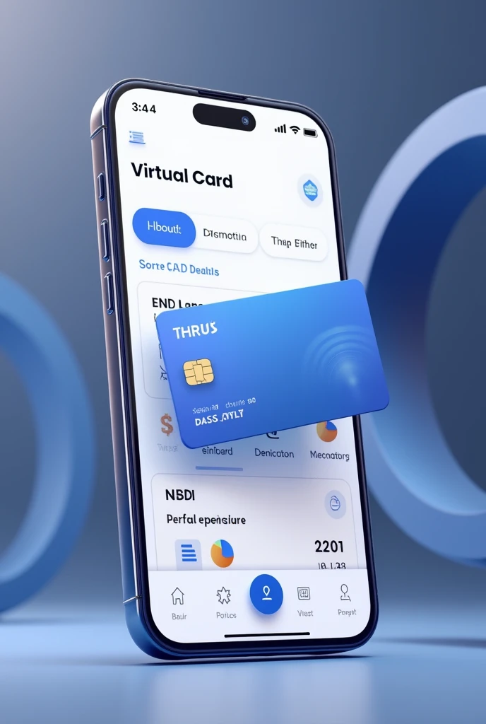 In mobile application add virtual card interface