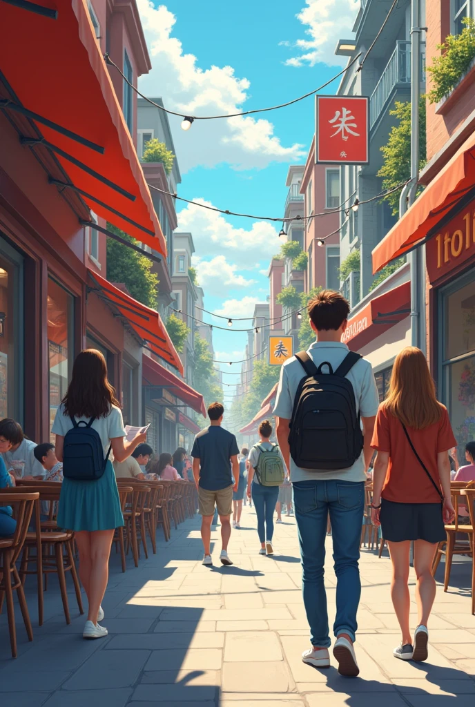 Students do an evaluation of shops and restaurants.