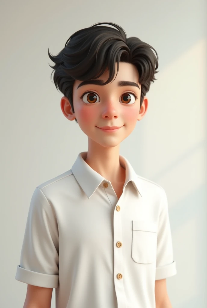 Cute handsome boy in white shirt and write name mohit