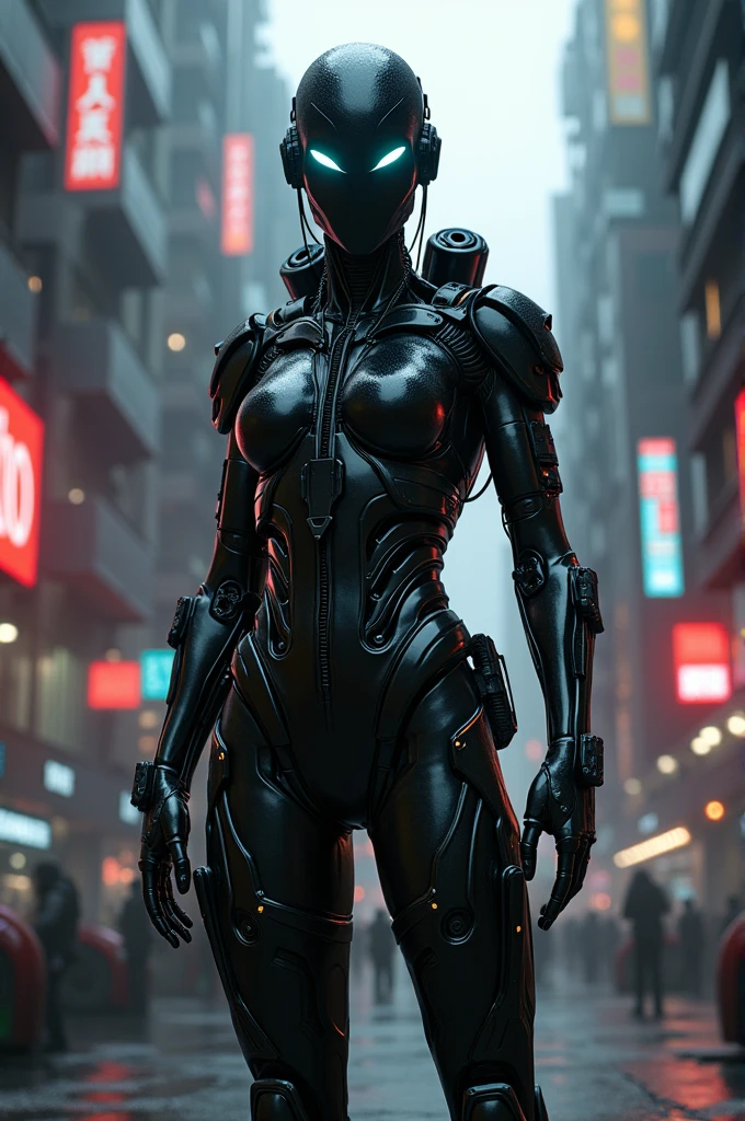 The guy with black cyborg suit
