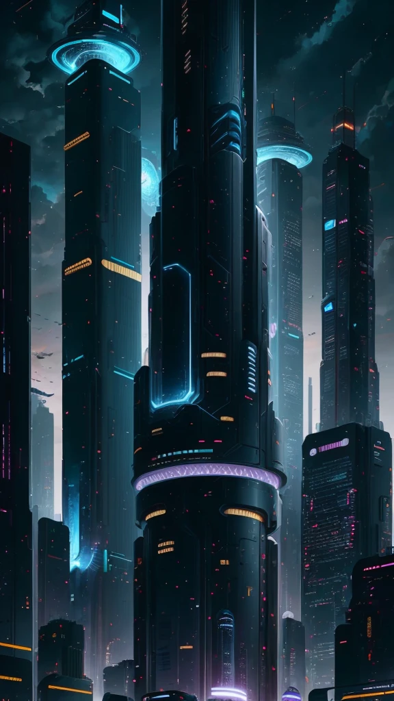 Future City、masterpiece, Highest quality, Attention to detail, High resolution, metallic、spiral、