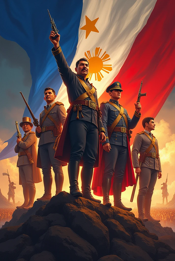 A poster showing the nationalism of Philippine heroes