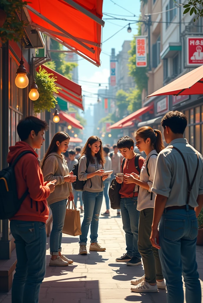 Students do assessments of shops and restaurants.
