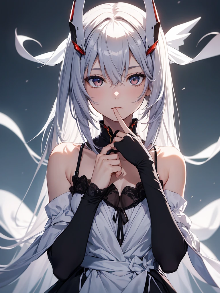masterpiece, best quality, wallpaper, 1boy, solo, male focus, looking at viewer, upper body, depth of field, ayanami_07-ghost, hazel eyes, , long black hair, silver kemonoHigh definition