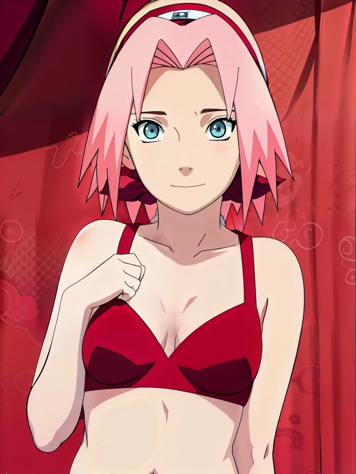 Wearing sexy panties wearing bra small breasts