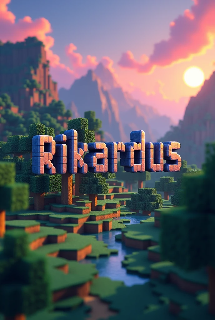 Minecraft style Rikardus logo