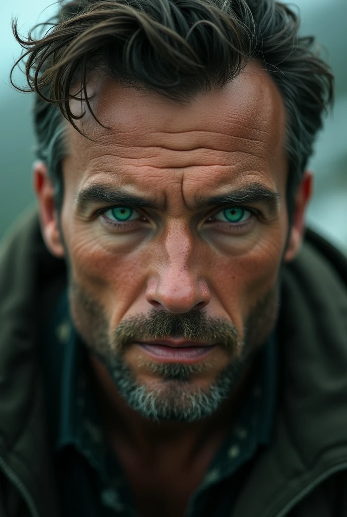 man with green eyes