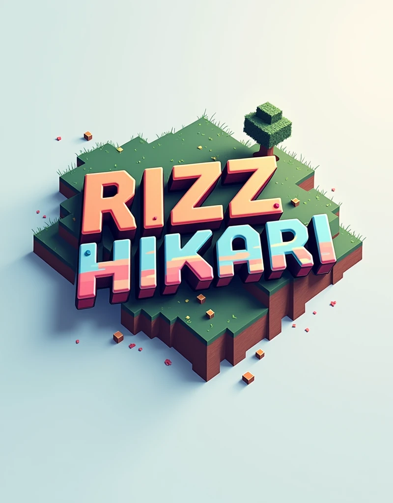 Minecraft style Rizz Hikari logo 