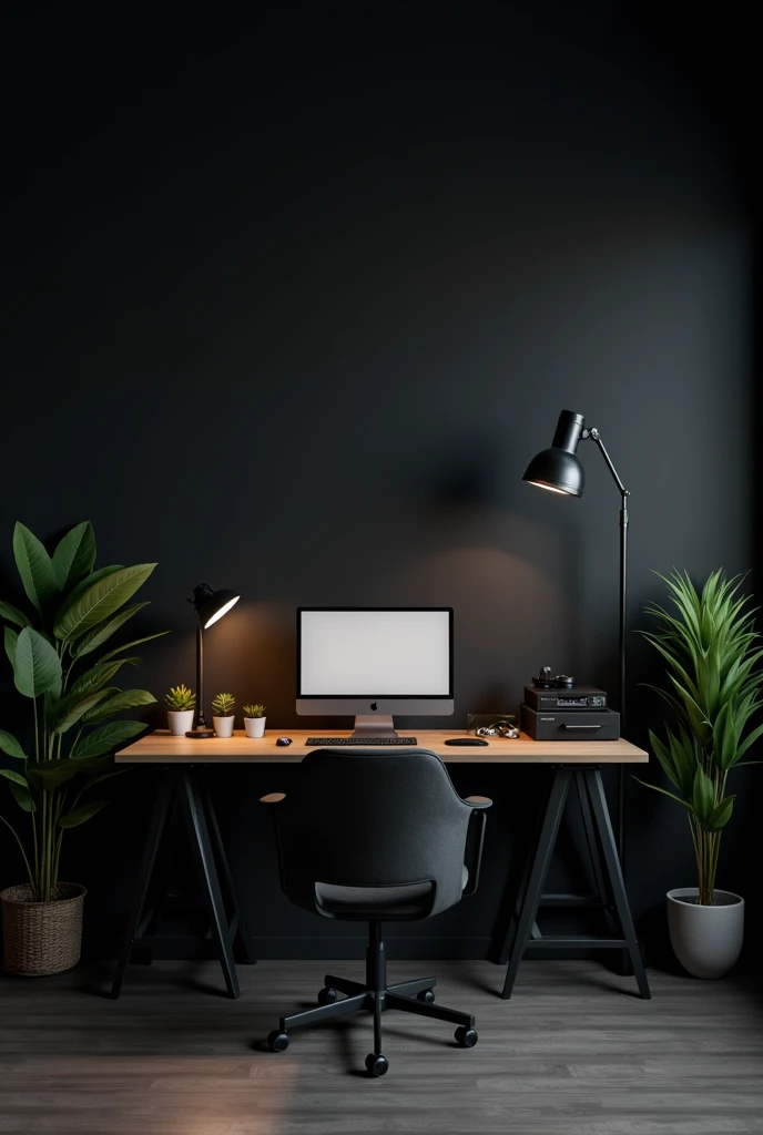 YouTube studio Black bg pc light plant in full studeo teblue