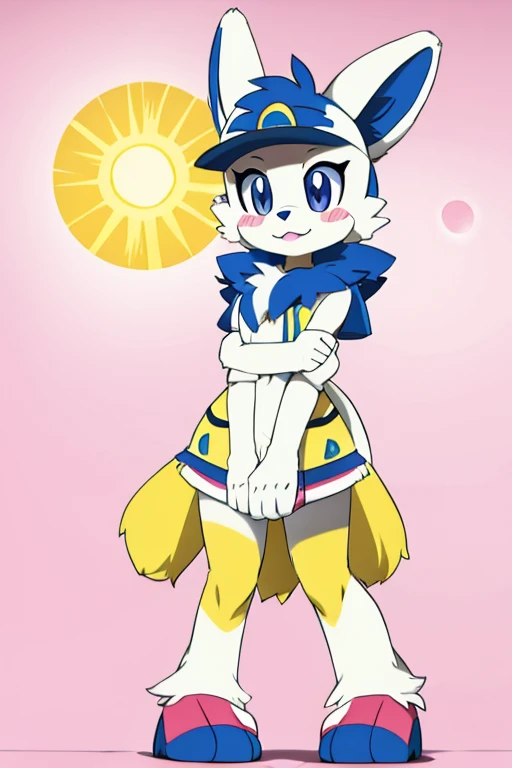 Furry female alien alola pokemon sun and moon fursuit mascot baseball style 