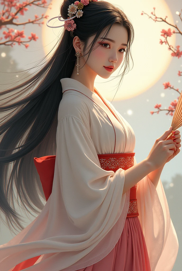 cheveux longs, femme, costume, mince, 25 ans, personne du Japon