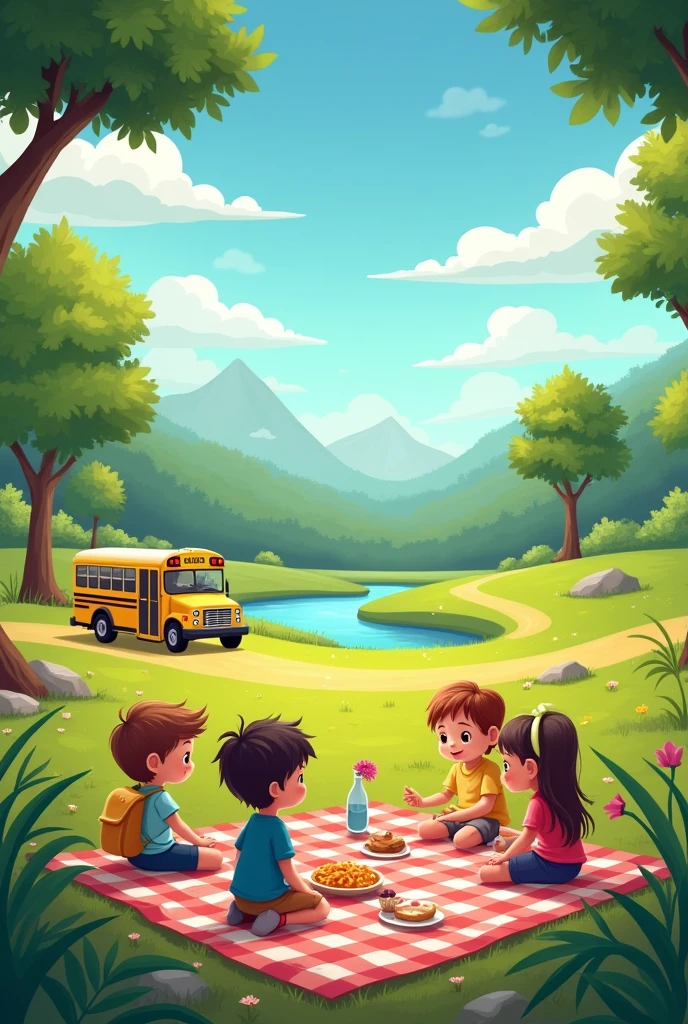 Certainly! Here's a fun and engaging script designed for a five-minute presentation about a school picnic. The target audience is children, so the language is simple and playful.
---
**Title:** *"The Big School Picnic Adventure!"*
**Characters:**
- **Narrator** (N)
- **Timmy** (T) – A curious and excited student
- **Sally** (S) – Timmy’s friend, loves nature
- **Mr. Green** (Mr. G) – The friendly teacher
---
**N:** (Cheerfully) Hello, boys and girls! Today, we’re going on an adventure. Can you guess where?
**T:** (Excited) Is it the zoo? I love animals!
**S:** (Thoughtful) Maybe it’s the beach! We can build sandcastles!
**Mr. G:** (Laughing) Those are great guesses, Timmy and Sally! But today, we’re going somewhere even more special—our very own school picnic!
**N:** (Excitedly) That’s right! The school picnic! A day full of fun, games, and tasty treats. Are you ready?
**T & S:** (Together) Ready!!!
**N:** (Narrating) The sun was shining bright as Timmy, Sally, and all their friends hopped on the big yellow bus. Mr. Green was there too, making sure everyone was safe and happy.
**T:** (Looking out the window) Wow, look at all the trees! We must be getting close!
**S:** (Pointing) And there’s the lake! It’s so blue!
**Mr. G:** (Smiling) We’re here, kids! Welcome to the picnic spot! Everyone, grab your backpacks and let’s set up our picnic!
**N:** (Narrating) The children ran to the big grassy field, spreading out their colorful blankets. There were sandwiches, fruits, and juice boxes—everything you need for the perfect picnic.
**T:** (Munching on a sandwich) Yum! This is the best picnic ever!
**S:** (Excitedly) And after we eat, we can play games! I brought a frisbee!
**Mr. G:** (Nodding) That’s the spirit, Sally! We’ve got lots of fun activities planned. Who’s up for a sack race?
**T:** (Jumping up) Me, me! I want to race!
**S:** (Clapping) And I want to play tug-of-war!
**N:** (Narrating) The children spent the afternoon playing games, laughing,