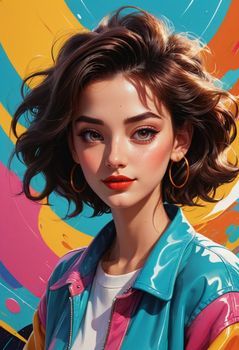 90s cartoons, Cartoon characters from the 90s, Cartoon Style, Vibrant colors, 1990s, 90s Nostalgia, Detailed facial features, Bright and dynamic, Dynamic poses, Clear shape, Fantastic, Playful expression, bold outlines, High contrast, Exaggerated features, Dynamic Background, Retro aesthetics, Two-dimensional animation, Hand Painted, (best quality,4K,8K,high resolution,masterpiece:1.2),Extremely detailed