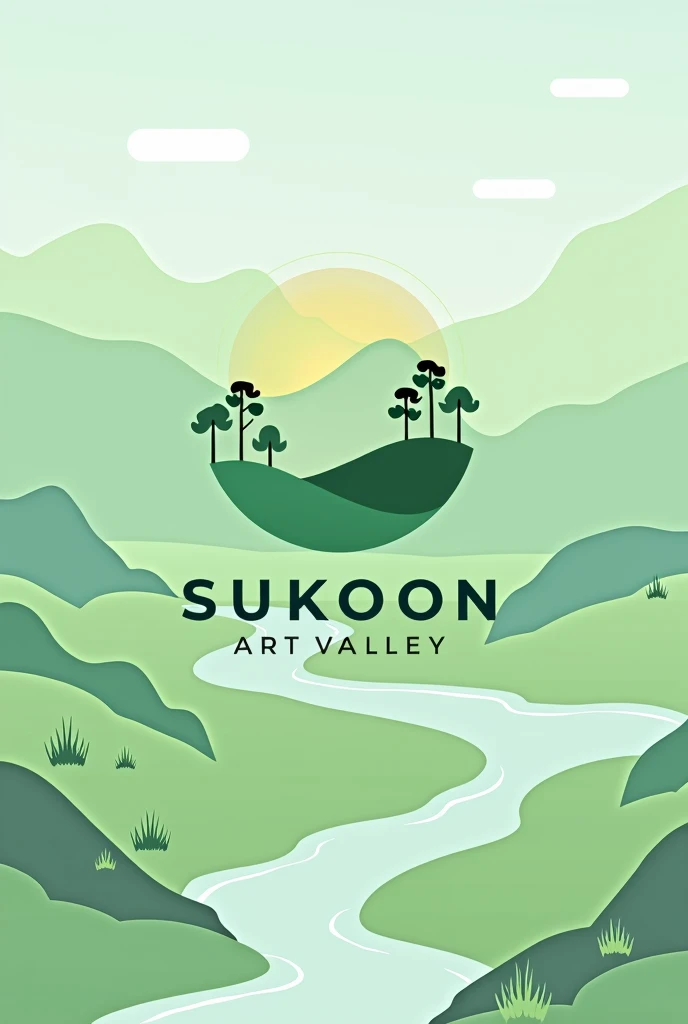 Sukoon art valley ka ek logo generate kare 
