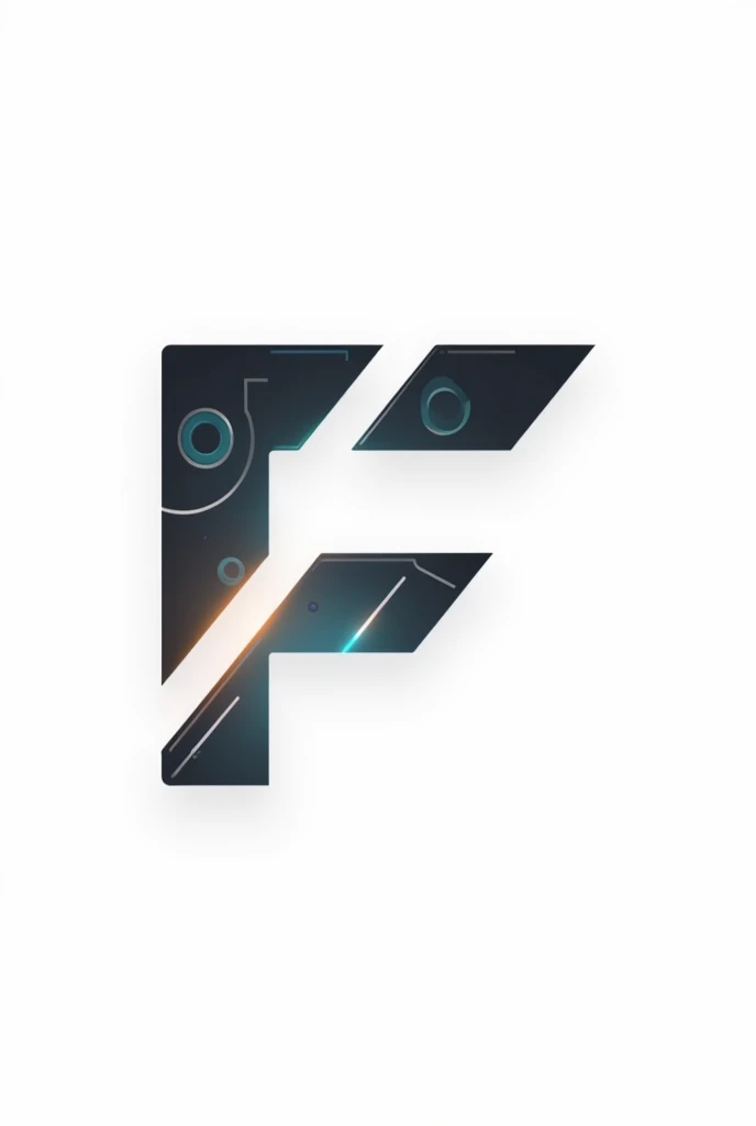 

1. *Logo*: We want to create a logo, a representative image of a brand or identity.

2. *2 letras f*: The logo must contain two letters "f" (CAPITAL LETTERS).

3. *Technological style*: The design must have a modern and technological style, with clean and geometric lines. Elements such as circles can be used, triangles or rectangles to create the shape of the letters.

4. *fitness*: The logo should relate to fitness, 

5. *fondo blanco*: The logo must have a white background, which means that the letters "f" and any other design elements should be in a color that contrasts with the white, like black, blue or orange.
