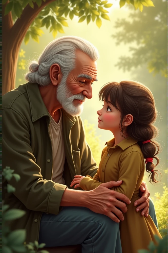 Old man with nine year old girl 