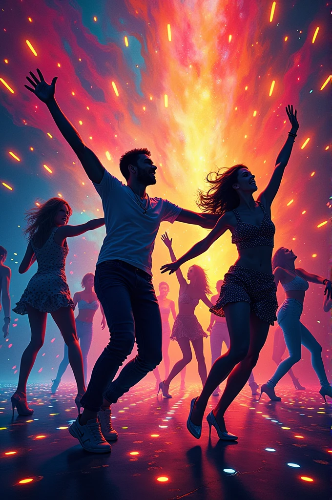 Dance music album cover theme celebrate life