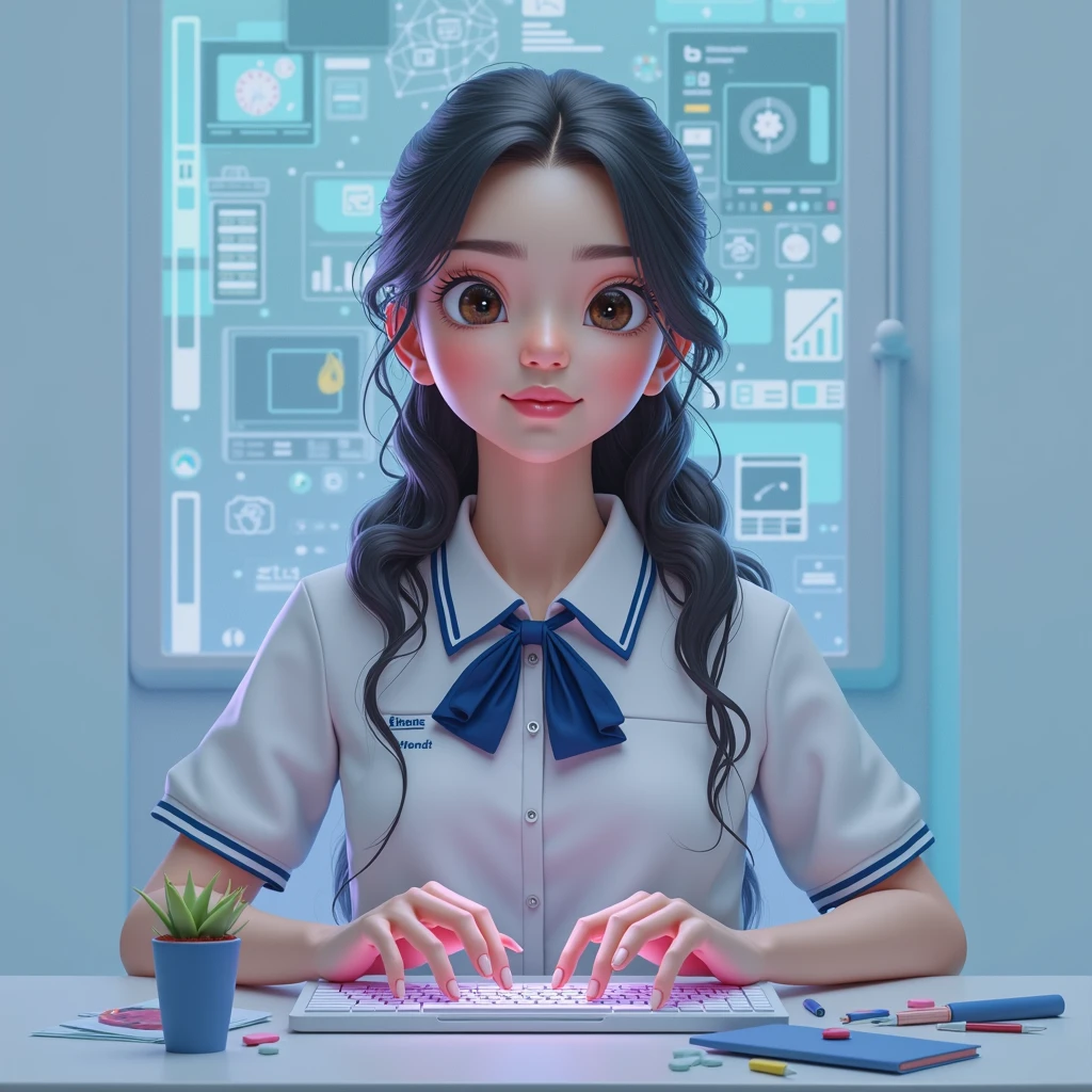 Girl graphics design 3d