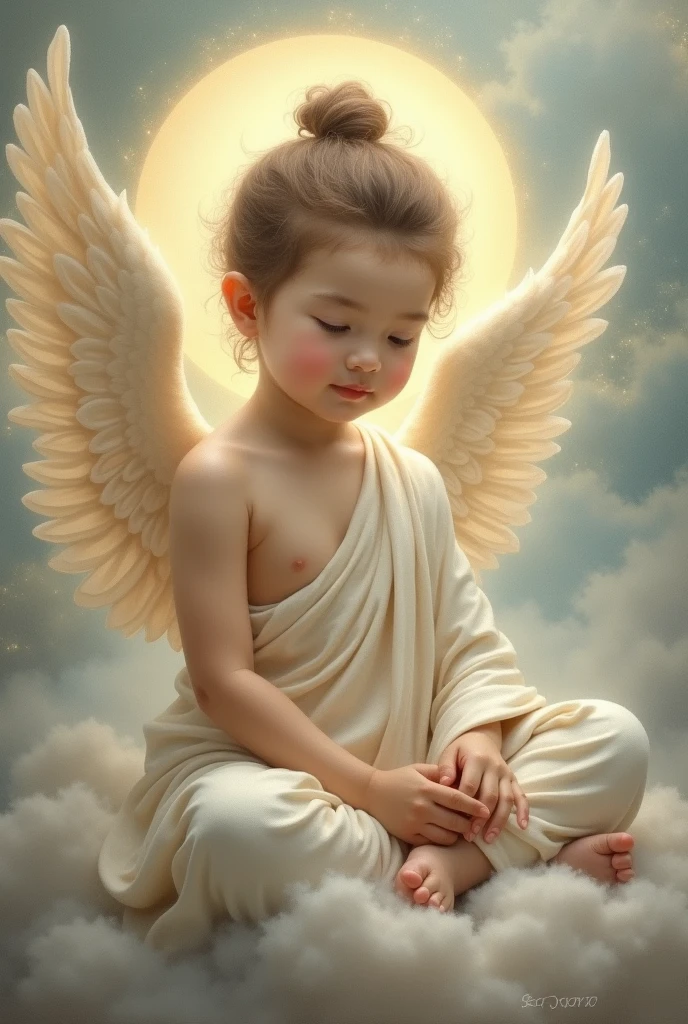 I、I want a Buddhist angel painting that looks like a 。 