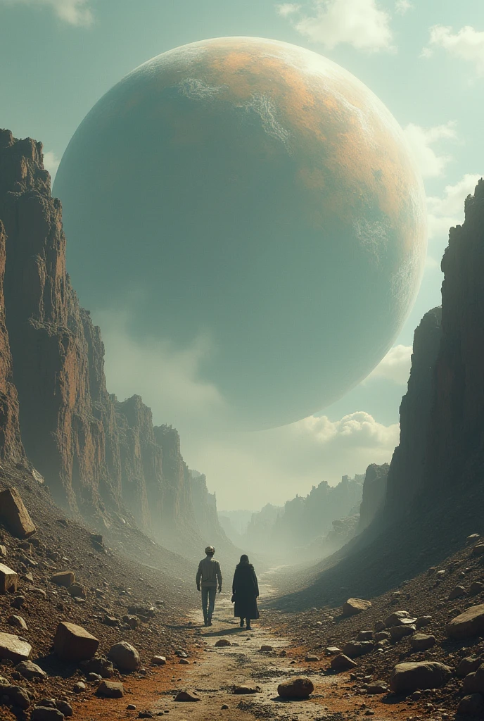 Half-destroyed planet earth as a result of socialization