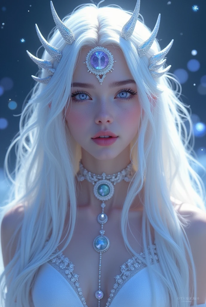 a beautiful anthropomorphic unicorn woman, detailed portrait of a woman with flowing long white hair, violet eyes, intricate facial features, delicate skin, magical fantasy creature, ethereal, glowing, (best quality,4k,8k,highres,masterpiece:1.2),ultra-detailed,(realistic,photorealistic,photo-realistic:1.37),digital art, fantasy art, highly detailed, hyperrealistic, vibrant colors, dramatic lighting, mystical, elegant, graceful