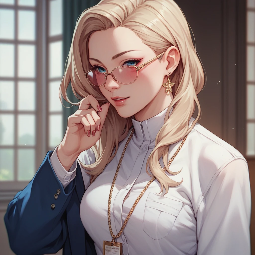 1 girl, president, anime style,