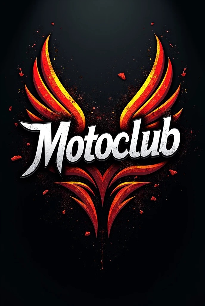 Crest with the name
Elite asphalt motorcycle club with red colors, white and yellow and below the name motoclub
